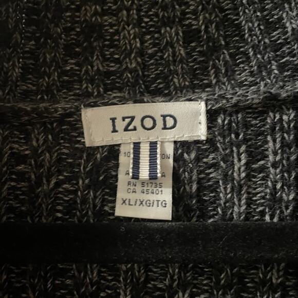 VTG Y2K IZOD Womens Cardigan Sweater XL Cable Knit Cottagecore Boho - Picture 3 of 12